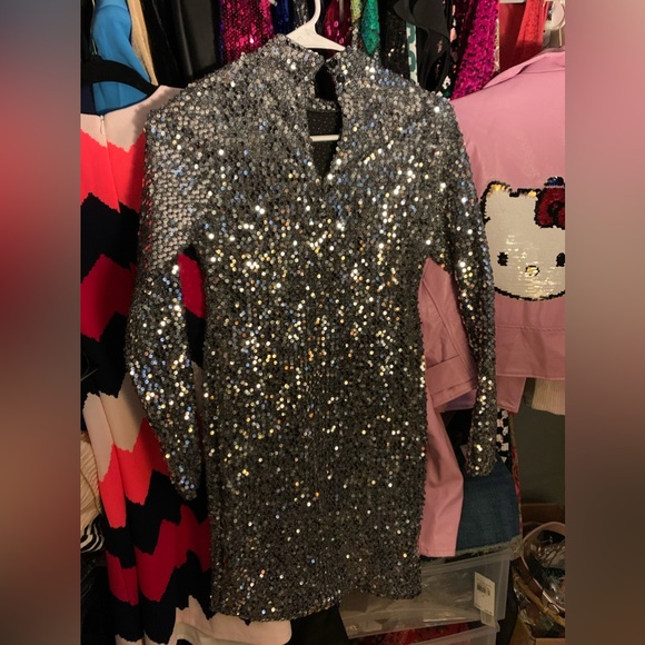 Nasty Gal Petite Sequin Dress - Picture 5 of 6